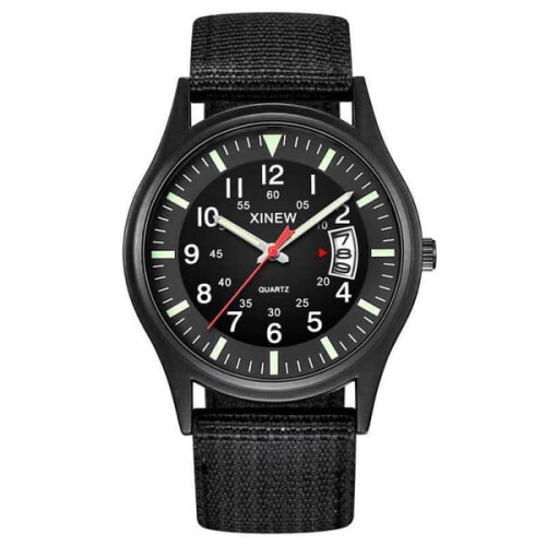Men's Nylon Quartz Watch - Black