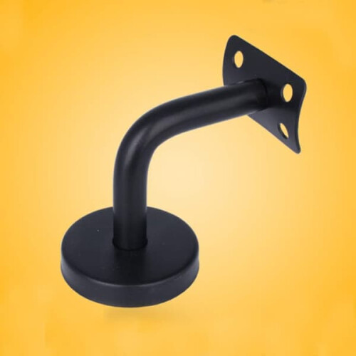 Handrail Brackets Black Stainless Steel 5 pcs 1