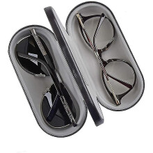 Double Glasses Case Hard Shell for 2 Regular Eyeglasses