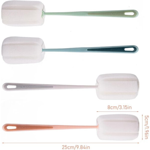 Baby bottle cleaning brushes soft sponge 4-pack 1