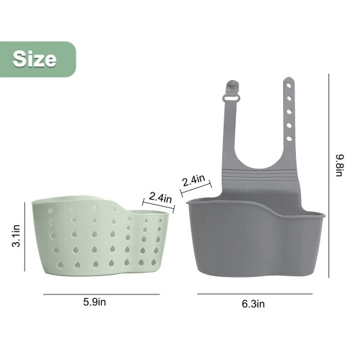 Kitchen sink caddy adjustable rubber faucet mount 1 count 2
