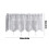 White sheer valance with floral lace pattern, 1 piece 3