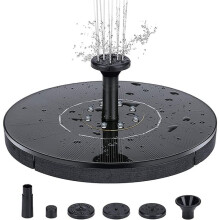 Napelemes szökőkút színes LED világítással 18 cm