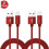 iPhone cable red 2 m compatible top quality 1