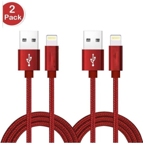 iPhone cable red 2 m compatible top quality