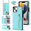 Mint green protective phone case with card slot for iPhone 4