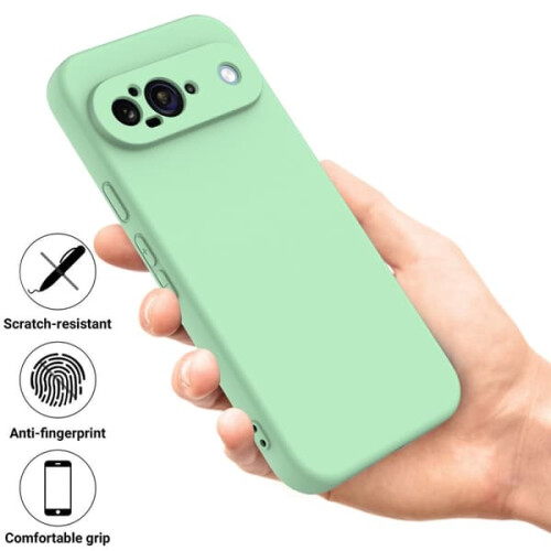 Silicone Case for Google Pixel 9 Green 1