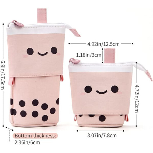 Telescopic pencil holder boba tea shape 1 piece 2