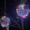 Luminária solar de jardim externa em formato de borboleta com bola suspensa 4