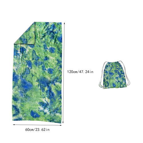 Djunllk strandhanddoek rugzak microvezel 29,5"x57" 2