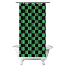 Buffalo Plaid Shower Curtain Red Black Checkered 72x72
