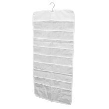 White transparent jewelry organizer with 72-grid for car