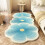 Flower Pattern Non-Slip Washable Rug Mat 1 Pack 1