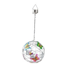 LED solar butterfly hanging lights outdoor garden decor