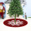 Weihnachtsbaumrock Rot Polyester 35,43 Zoll Gold 4