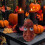 Halloween Pumpkin Lantern with Expressive Face 1pc 4