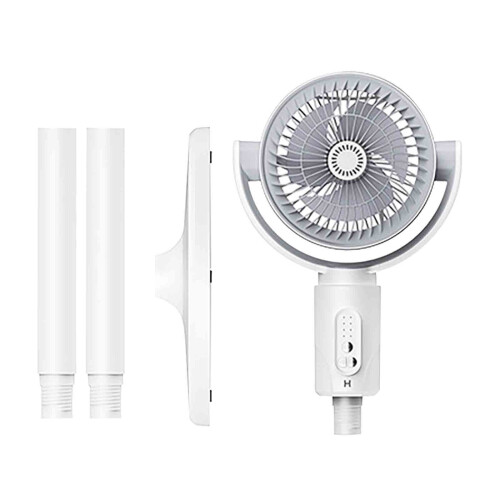 Oscillating Stand Fan Rechargeable USB Remote 5 Speeds 2