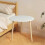 White Foldable Wooden Round Table 16.5 inch 5