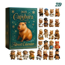 Calendario dell'Avvento del capibara 2025 - Set di ornamenti in acrilico - 24 pezzi
