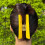 Caution Sign Hair Claw Clip Yellow Strong Grip 1 Pack 4