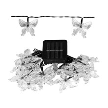 Guirlande lumineuse solaire papillon d'extérieur 6,5 m (21,3 pi) 30 LED