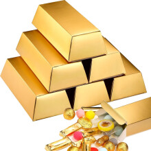 Gold Bar Fake Gift Boxes 5.5x3.2 inch 24 pcs