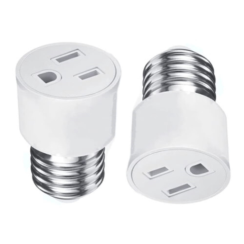 E26 Socket to Plug Adapter Polarized 1 Pack