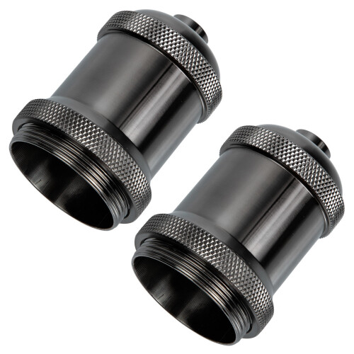 OUNONA E27 retro lamp base socket fire resistant black