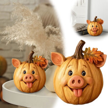 Decorazione da scrivania in resina a forma di zucca per Halloween, animale domestico.