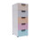 Torre contenitore in plastica con 5 cassetti e 4 rotelle 5