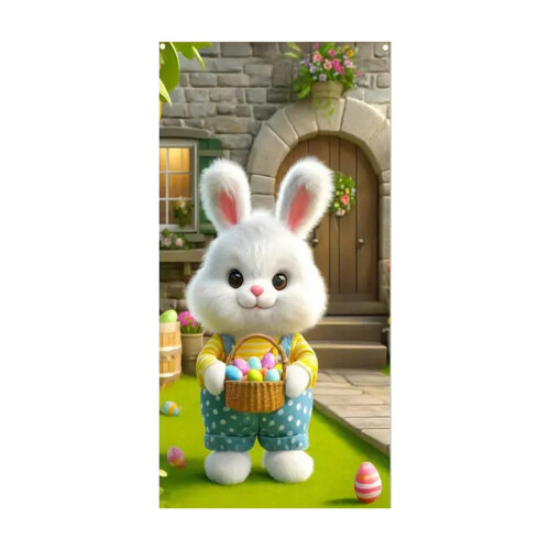 Easter Door Cover Bunny and Eggs Design 1 Pack 1