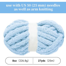 Dik chenillegaren, zacht en pluizig, 27 yards, 8 oz.