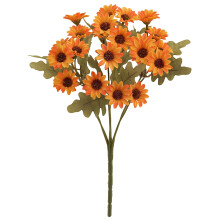 Gul silkebukett med kunstige blomster til vase, vår