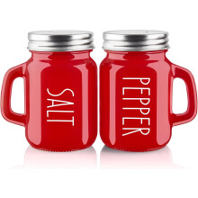 Ensemble de salière et poivrière en verre bleu 120 ml