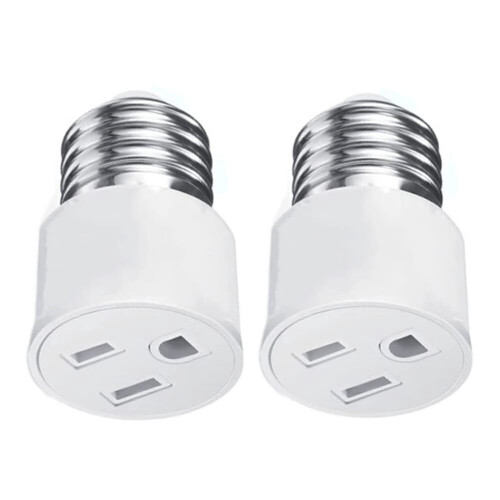 E26 Socket to Plug Adapter Polarized 1 Pack 2