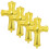 Ballons croix en aluminium doré (4 pièces) 5