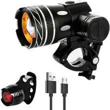 LED Bike Headlight T6 15000 lm USB Rechargeable Waterproof
