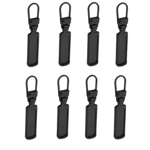 Ritslipje zwart, 8 stuks