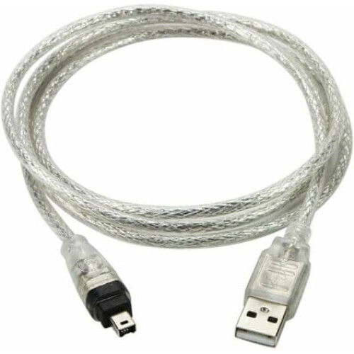 Cabo adaptador USB para FireWire IEEE1394 com conector macho de 4 pinos