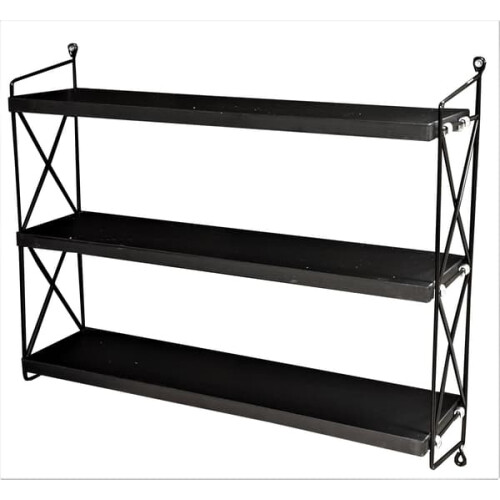 110 cm shelf with 3 shelves black