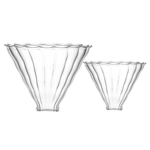 Glas-Kaffee-Trichter, transparent, 2 Stück 2