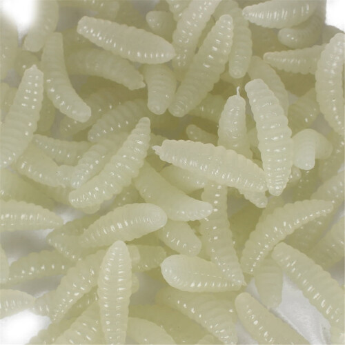 Bread Soft Fishing Lures Artificial Maggots 50 pcs