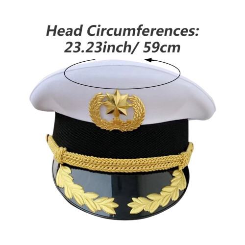 Adult Captain Hat Navy Sailor Costume Accessory 1