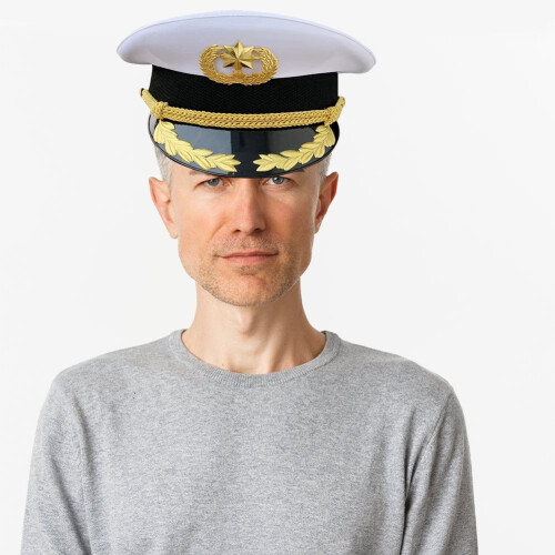 Adult Captain Hat Navy Sailor Costume Accessory 2