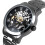 Men's automatic skeleton steel watch 5