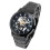 Men's automatic skeleton steel watch 2