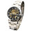 Men's automatic skeleton steel watch 3