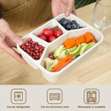 Bento Lunch Box 4-Compartment Reusable Stackable Container