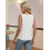 Ermeløs singlet for kvinner, hvit, medium 5
