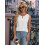 Ermeløs singlet for kvinner, hvit, medium 7